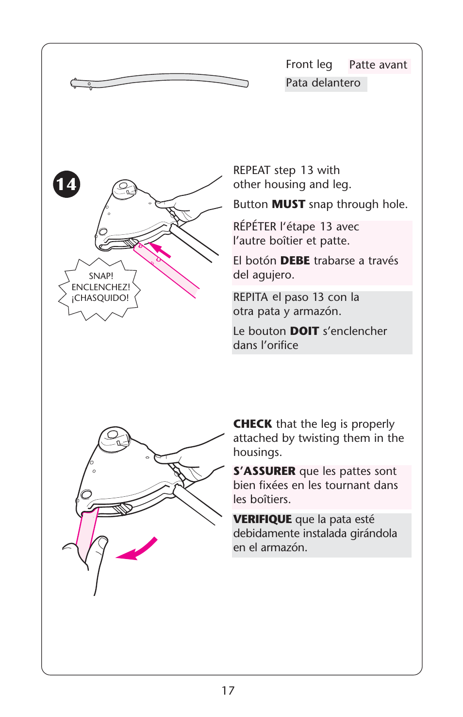 Graco Swing 'N Bounce 1764336 User Manual | Page 17 / 52