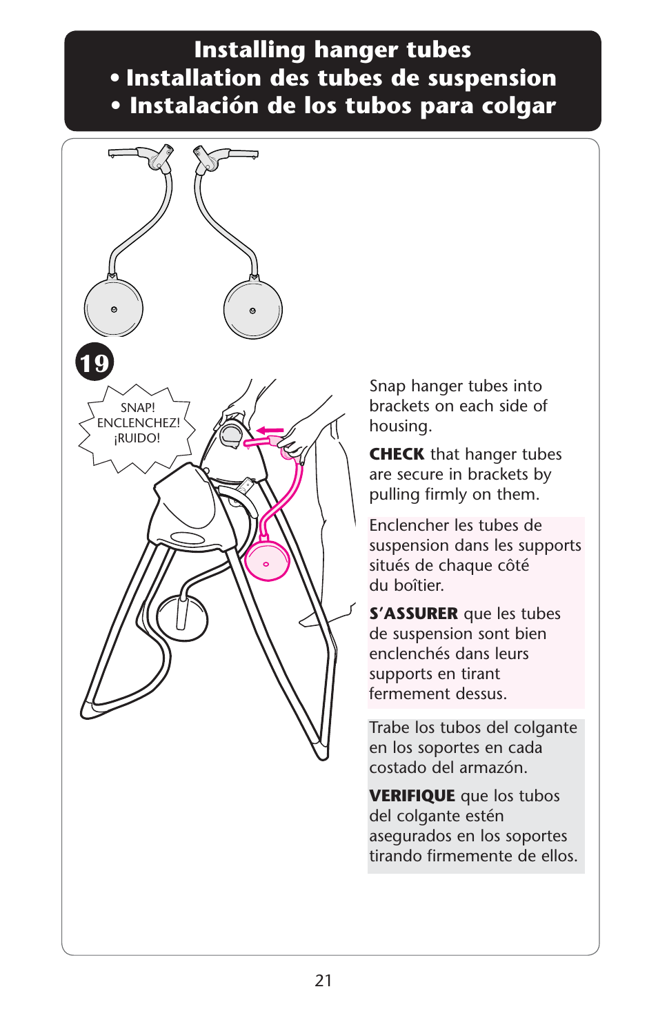 Nstalling s )nstallation s | Graco Swing 'N Bounce 1764336 User Manual | Page 21 / 52