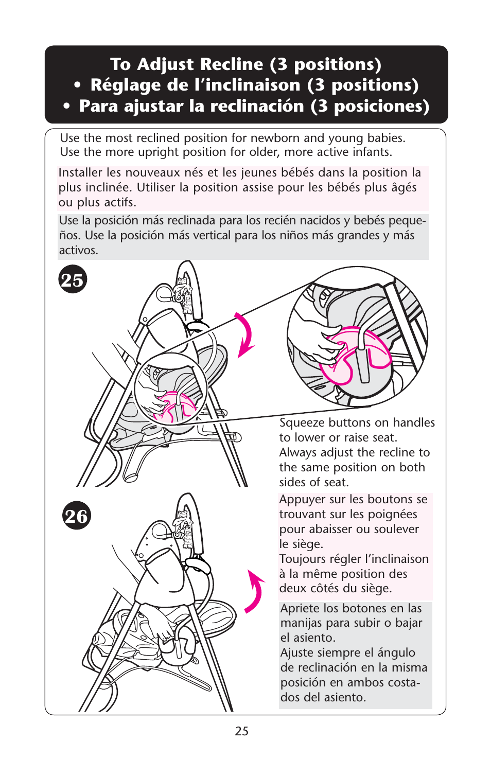 4o s s | Graco Swing 'N Bounce 1764336 User Manual | Page 25 / 52
