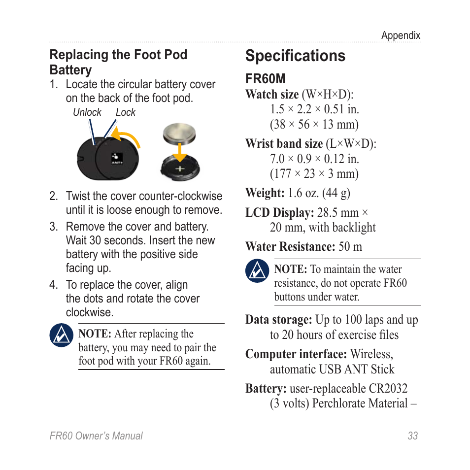 Specifications | Graco FR60 User Manual | Page 39 / 48