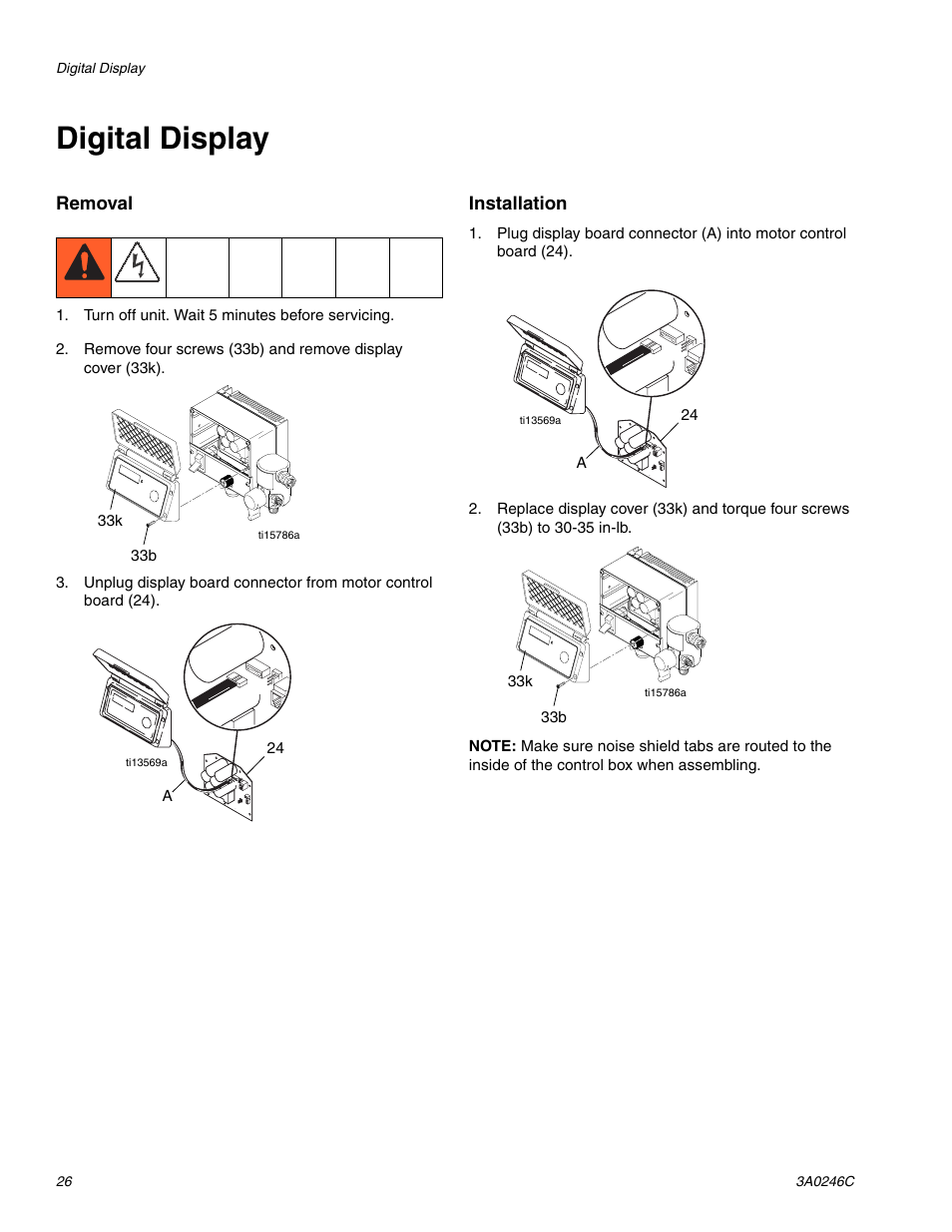 Digital display | Graco 258906 User Manual | Page 26 / 40