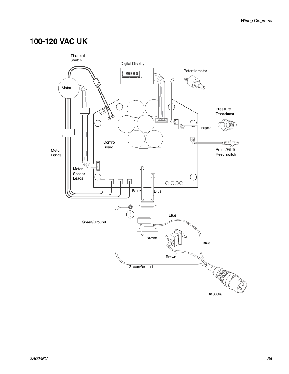 120 vac uk | Graco 258906 User Manual | Page 35 / 40