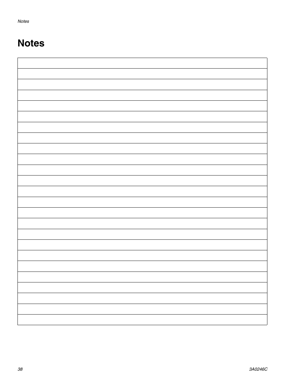 Notes | Graco 258906 User Manual | Page 38 / 40