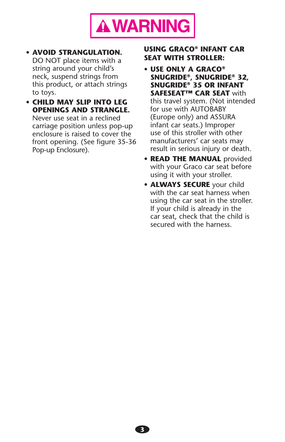 Graco Stylus PD117254A User Manual | Page 3 / 132