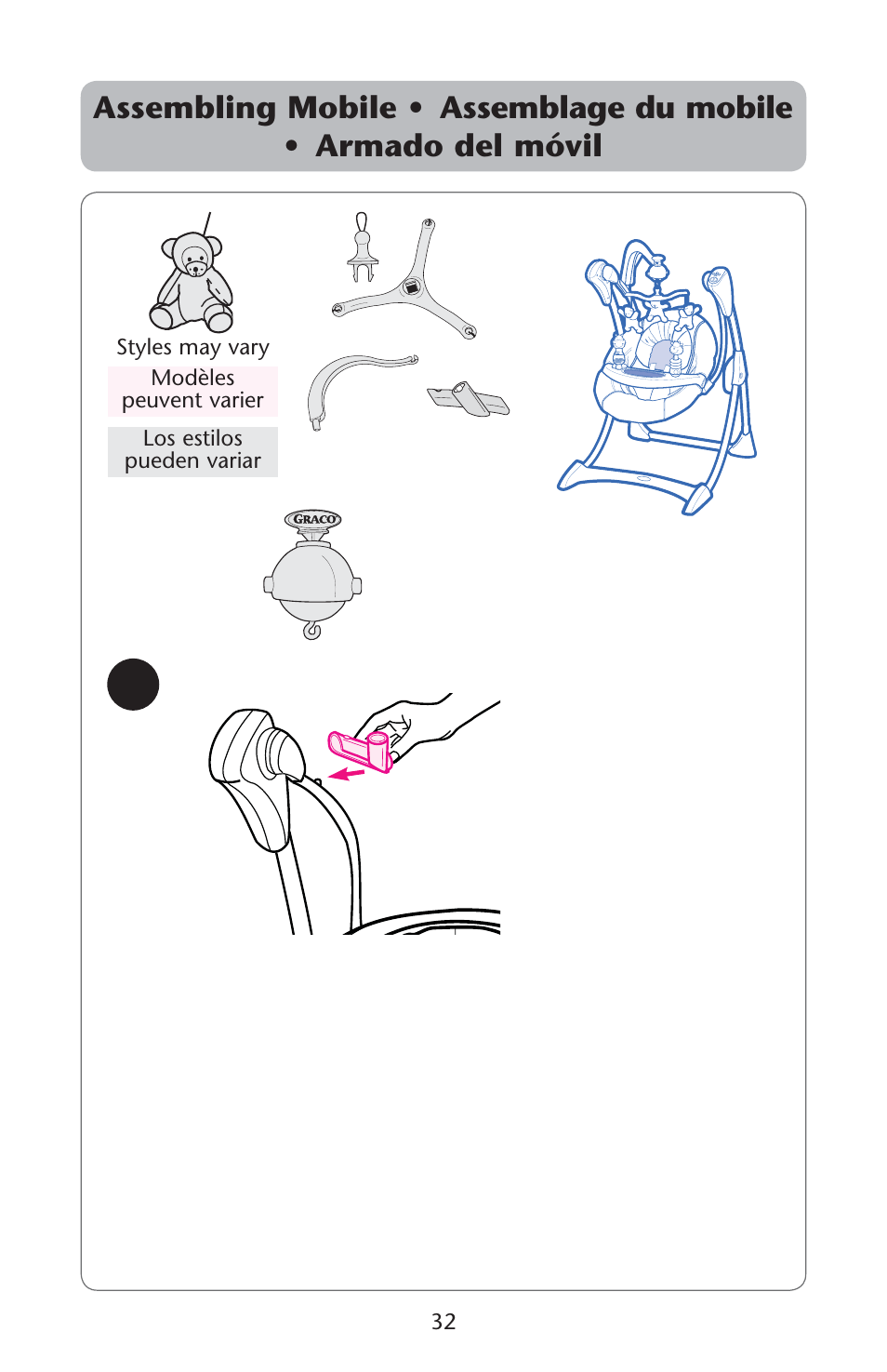 Ssembling s | Graco Silhouette 1762256 User Manual | Page 32 / 40