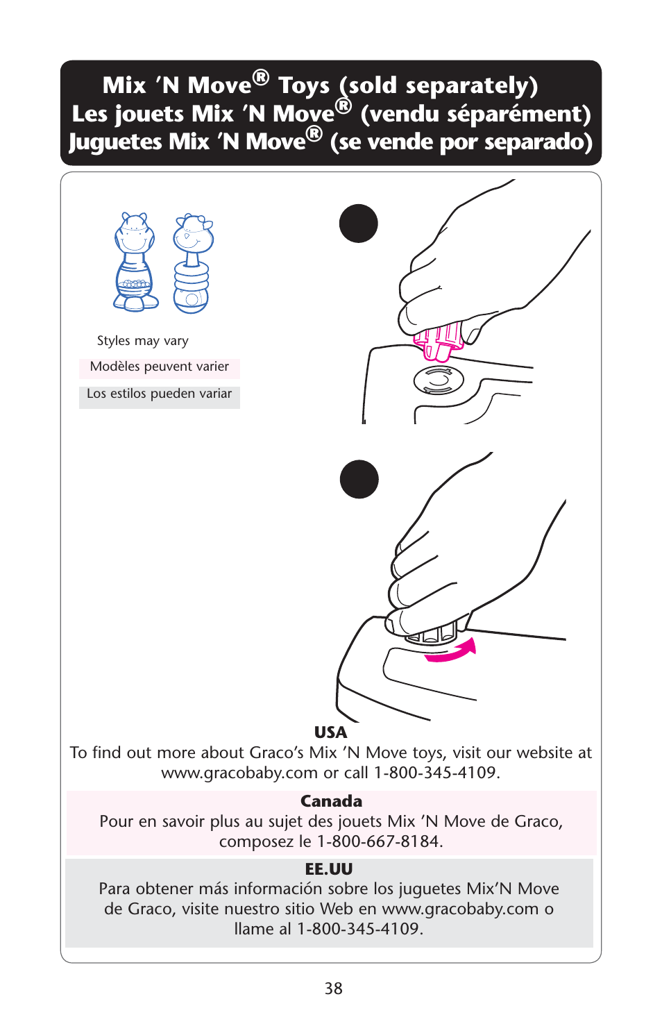 Ix s s | Graco Silhouette 1762256 User Manual | Page 38 / 40