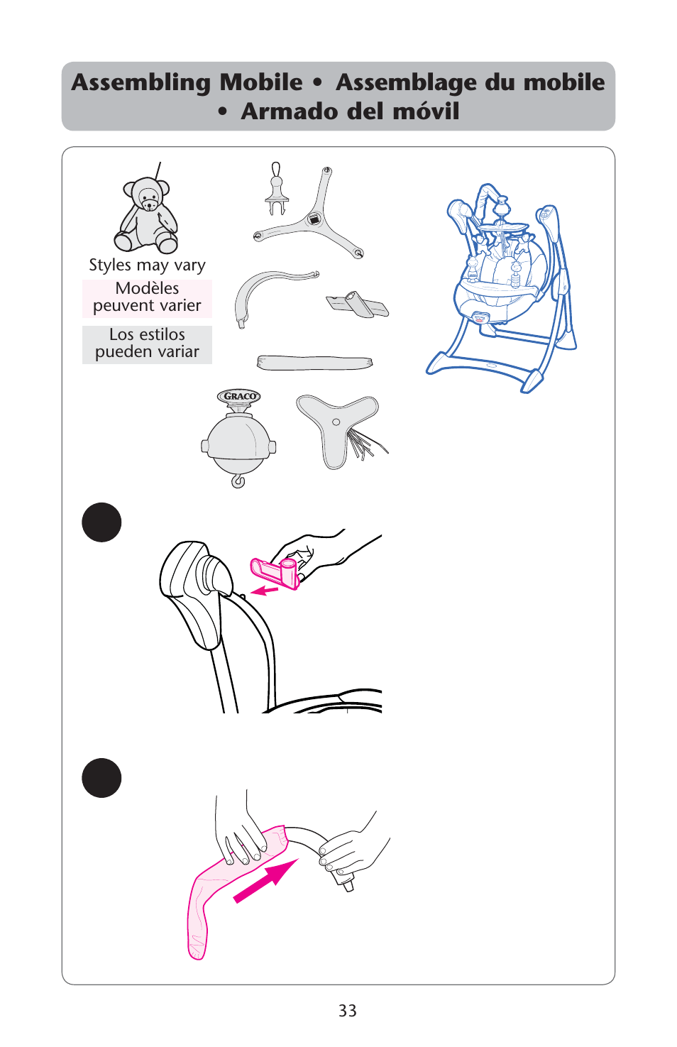 Ssembling s | Graco Silhouette 1761304 User Manual | Page 33 / 44
