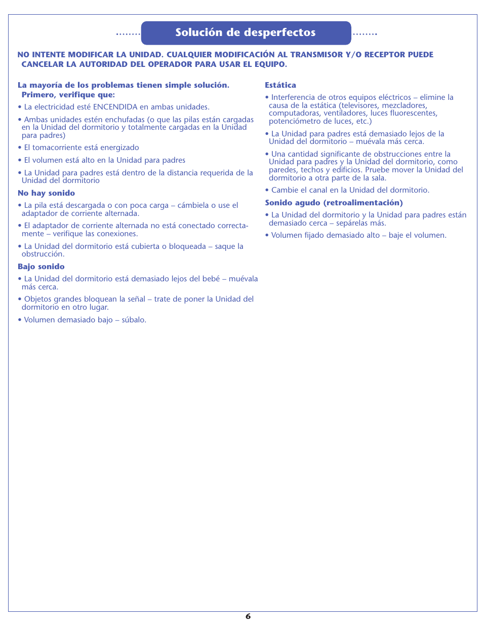 Solución de desperfectos | Graco 2795 User Manual | Page 12 / 12