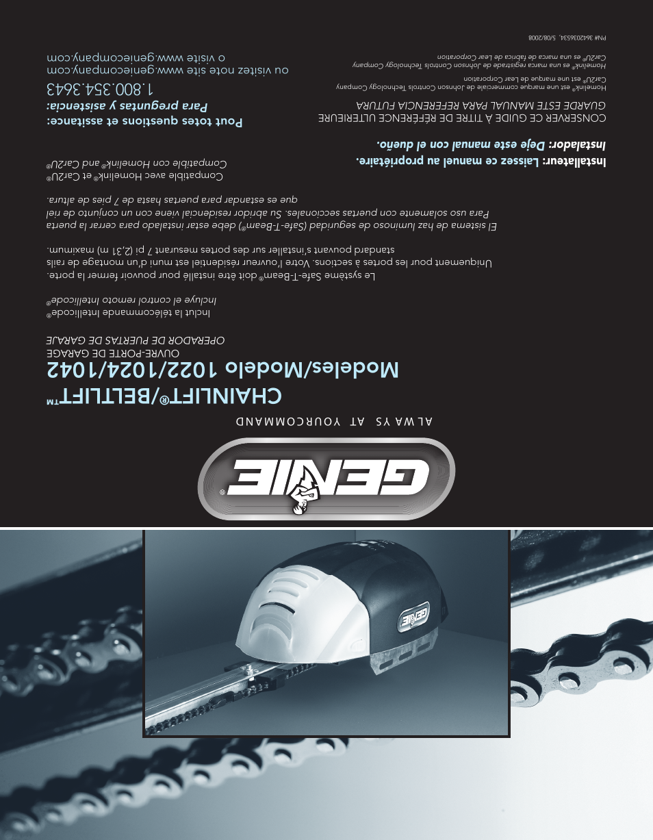 Chainlift, Beltlift | Genie BeltLift 1022 User Manual | Page 66 / 66