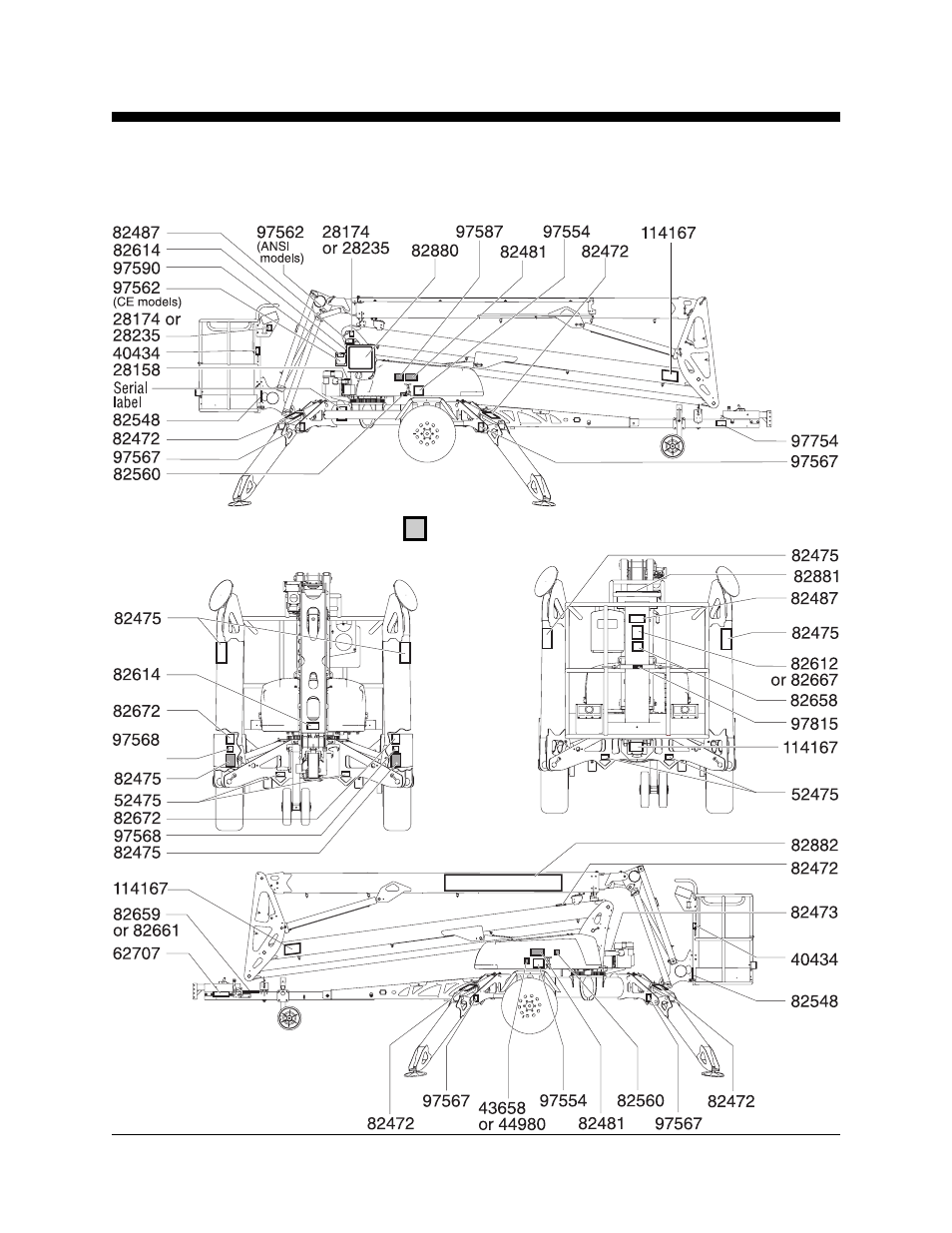 Ground controls side platform end | Genie TZ-50 User Manual | Page 37 / 41