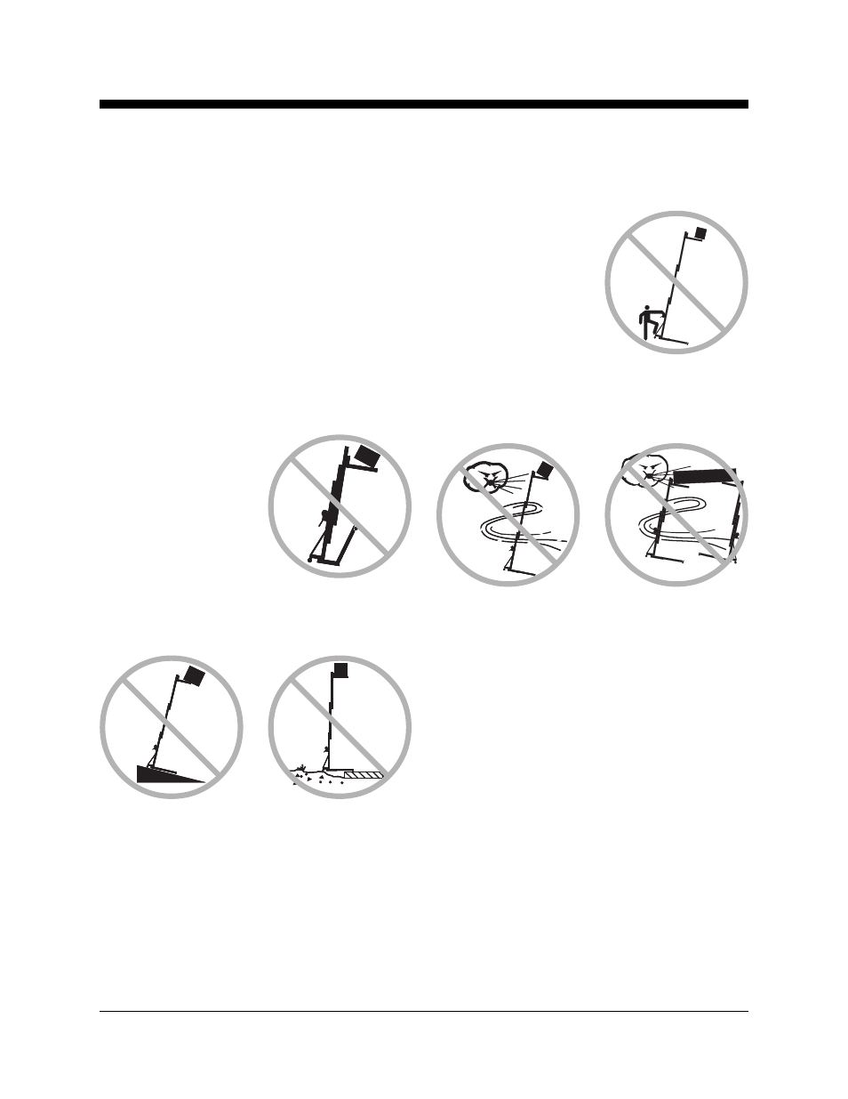 Fall hazards, Tip-over hazards | Genie SUPERLIFT 97550 User Manual | Page 4 / 28
