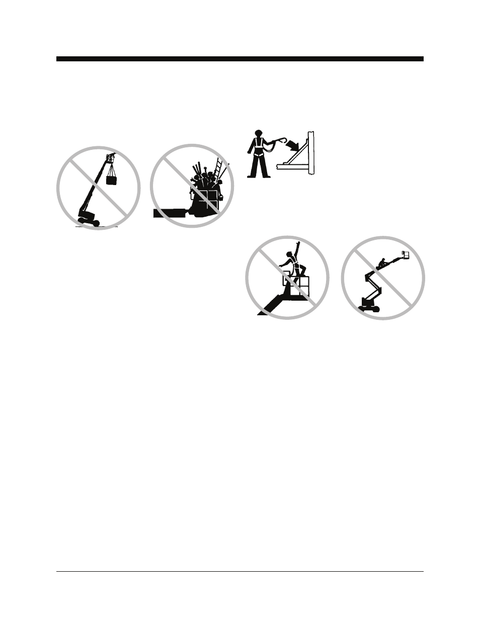 Fall hazards | Genie Z34N-2100 Z-34 User Manual | Page 6 / 36