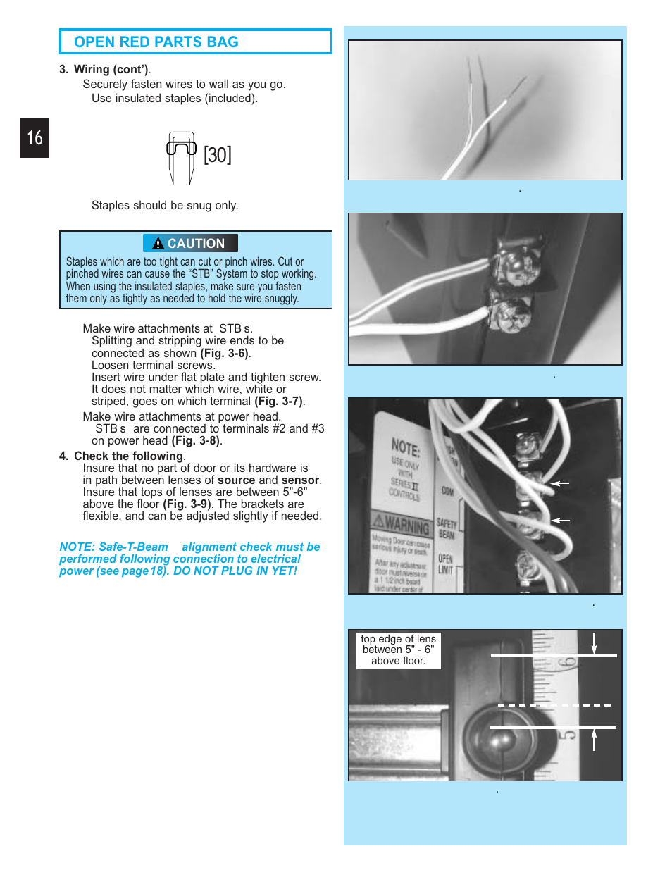 Open red parts bag | Genie 3452535556 GCG User Manual | Page 16 / 27