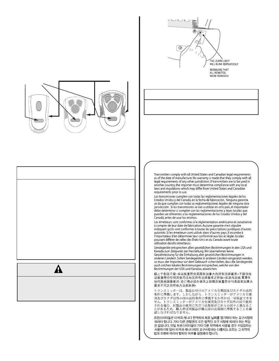 Caution | Genie QuietLift 3563435770 User Manual | Page 9 / 16