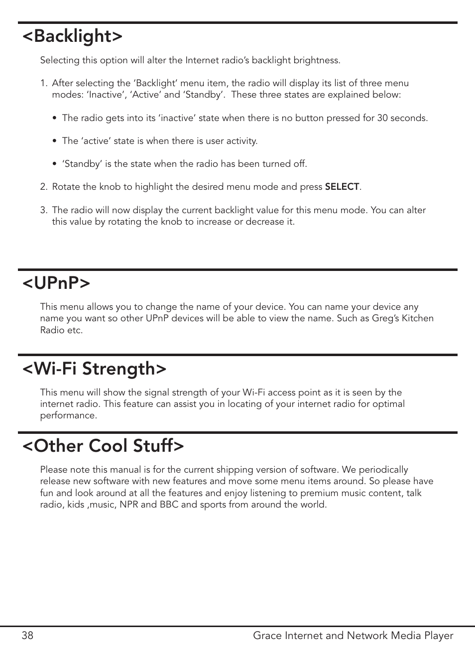 Grace Digital GDI-IR3000 User Manual | Page 38 / 44