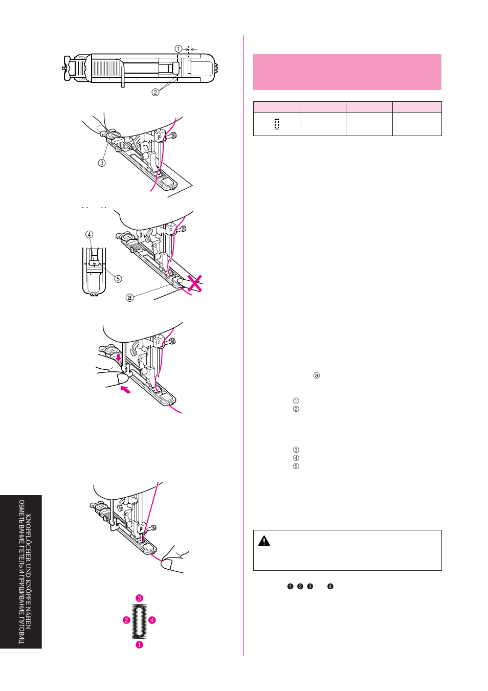 Making a buttonhole (for 1-step bh type), Caution | Brother Star 60 User Manual | Page 75 / 111
