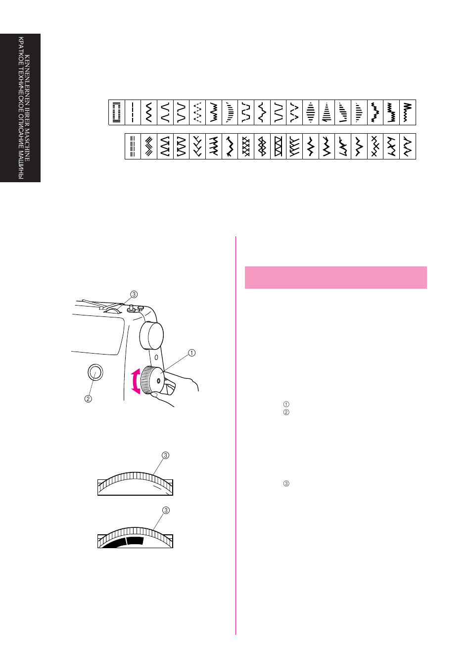 Various controls, Pattern selection dial | Brother Star 60 User Manual | Page 9 / 111