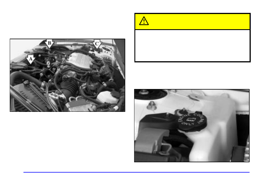 Cooling system, Caution | Buick 2002 Century User Manual | Page 230 / 357