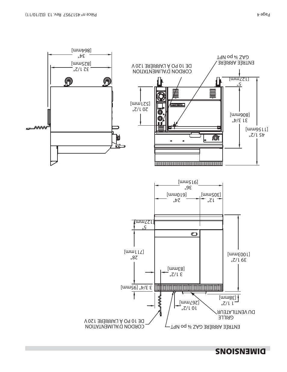 Dimensions | Garland STW286A User Manual | Page 53 / 56