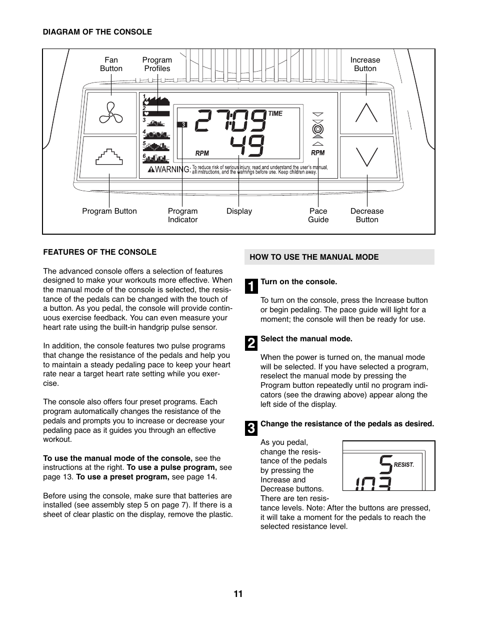 Gold's Gym GGEL62707.1 User Manual | Page 11 / 20