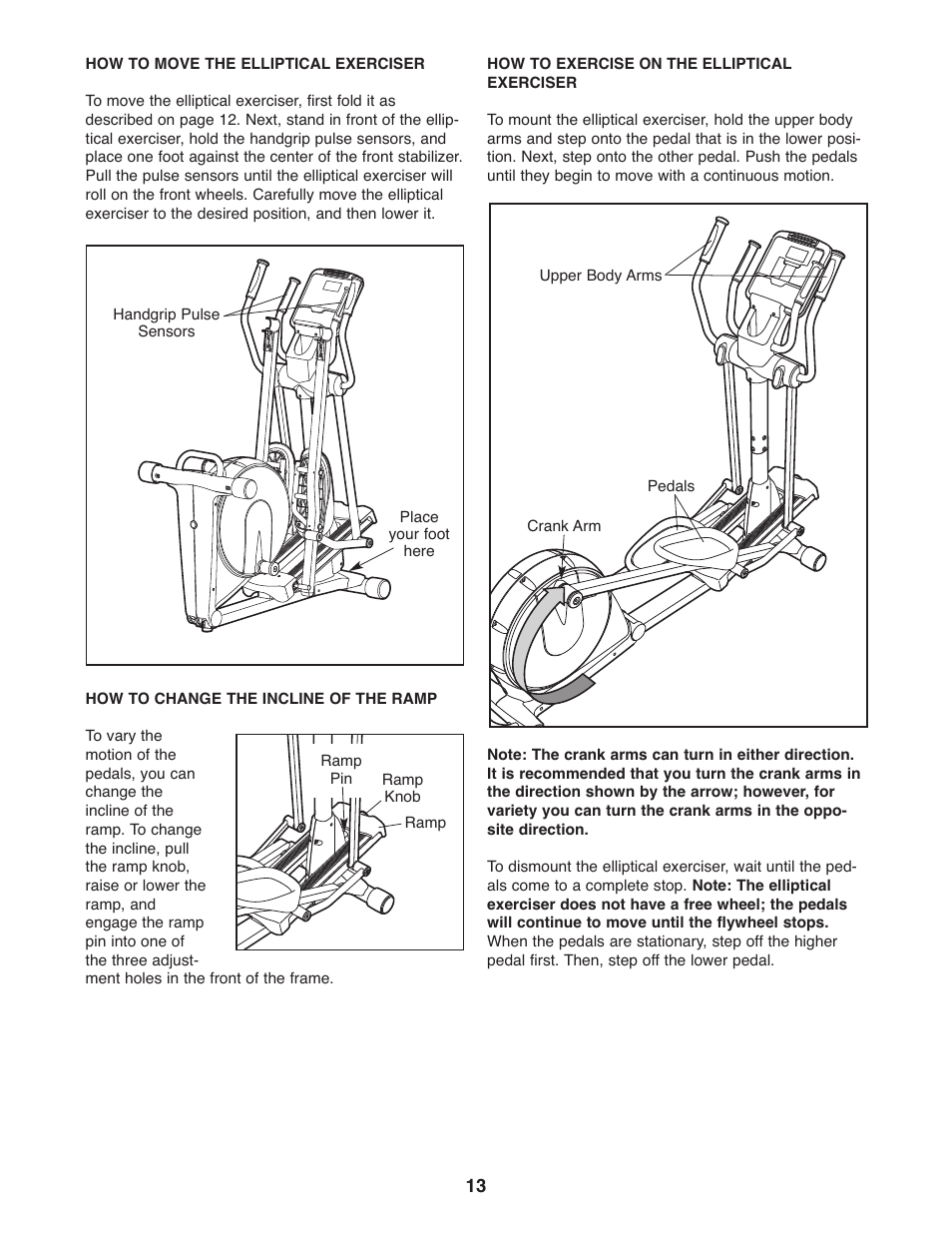 Gold's Gym GGEL68108.0 User Manual | Page 13 / 28