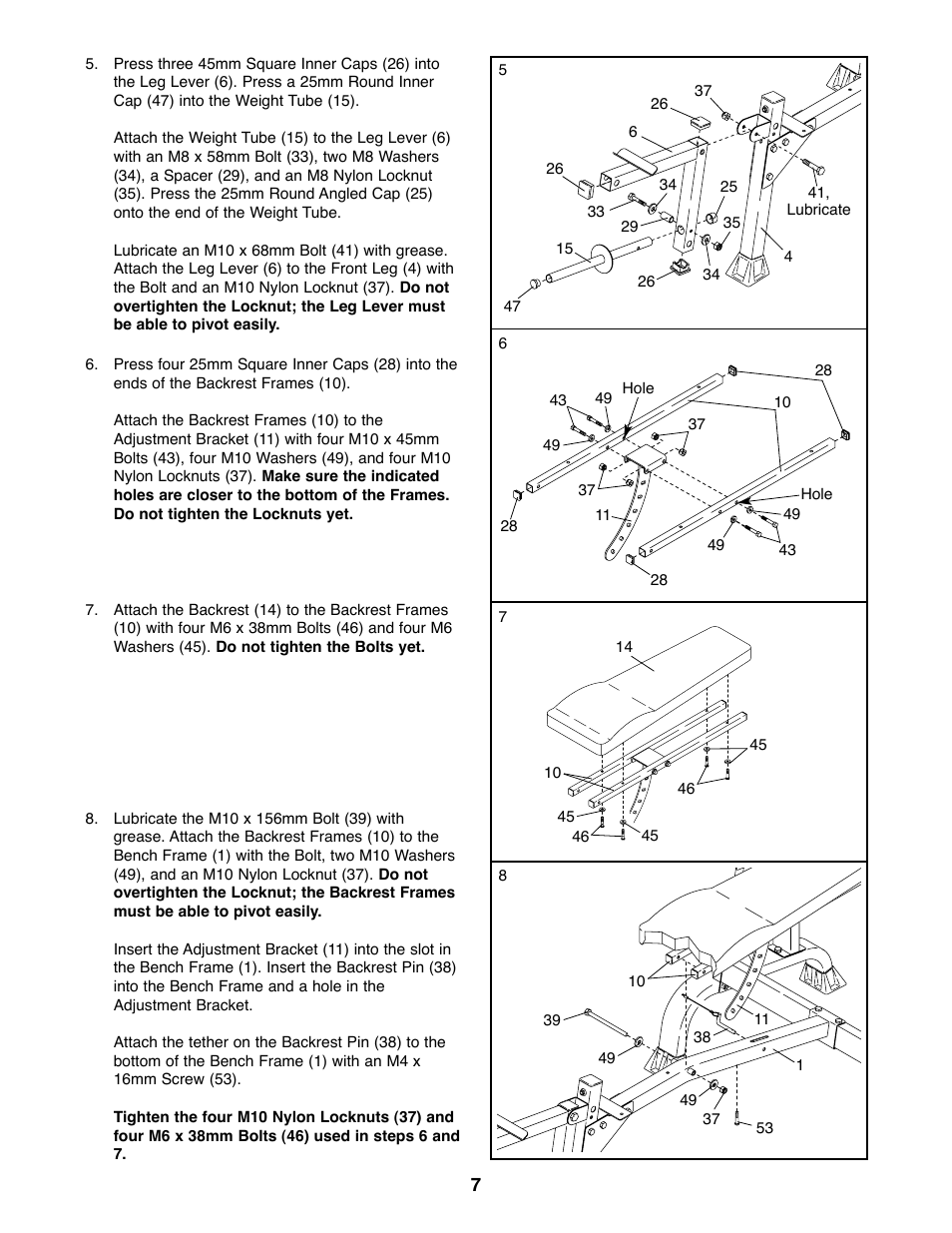 Gold's Gym XR15 GGBE14820 User Manual | Page 7 / 15