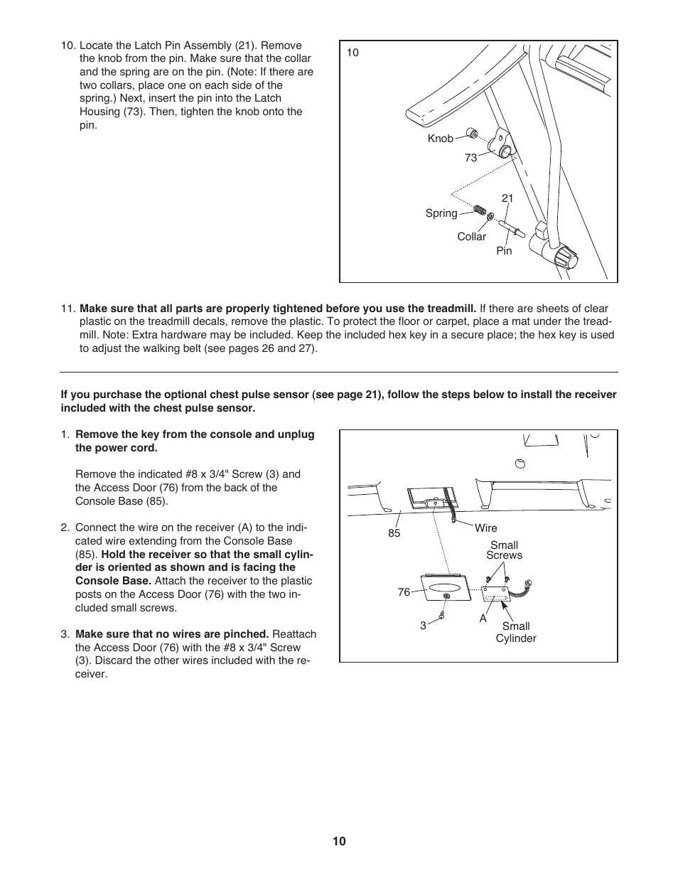 Gold's Gym Maxx Crosswalk 650 User Manual | Page 10 / 36