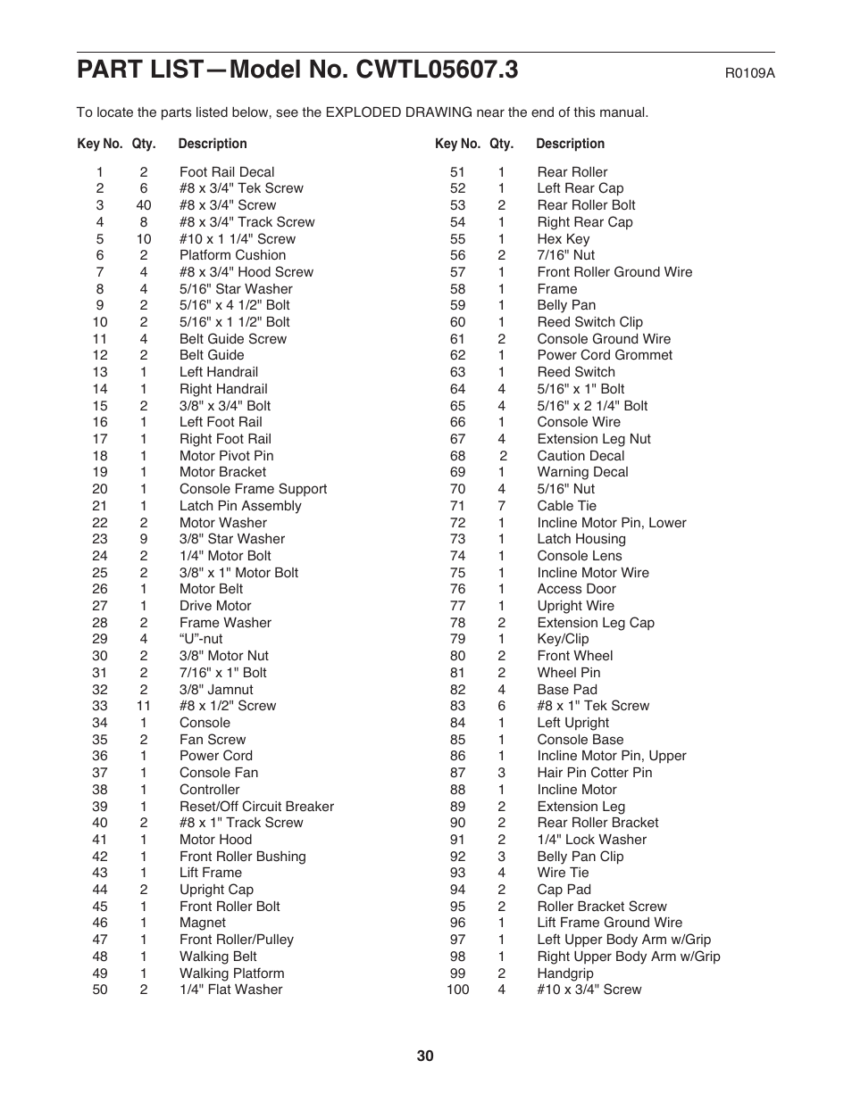Gold's Gym Maxx Crosswalk 650 User Manual | Page 30 / 36
