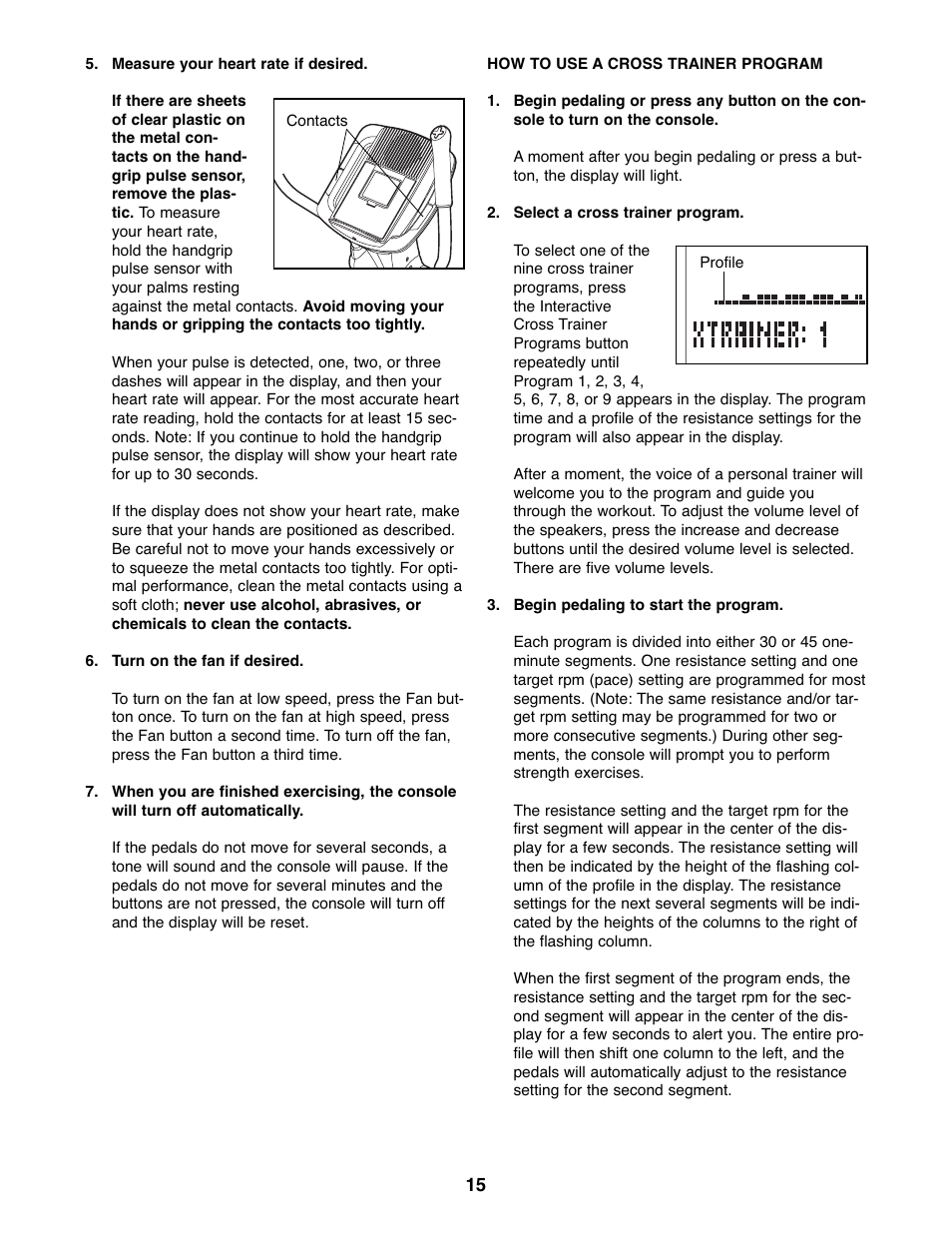 Gold's Gym GGEL67907.0 User Manual | Page 15 / 28