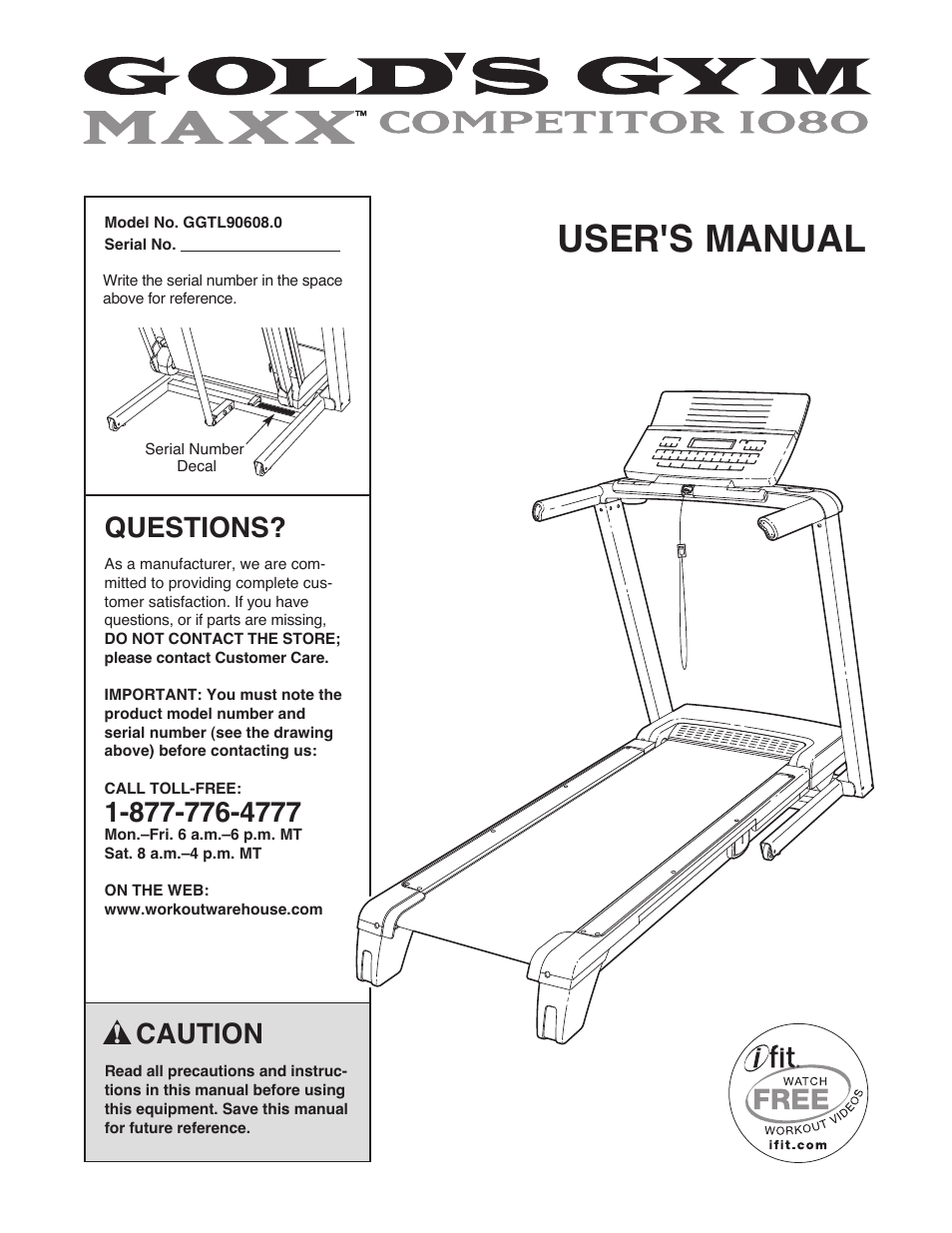 Gold's Gym GGTL90608.0 User Manual | 32 pages