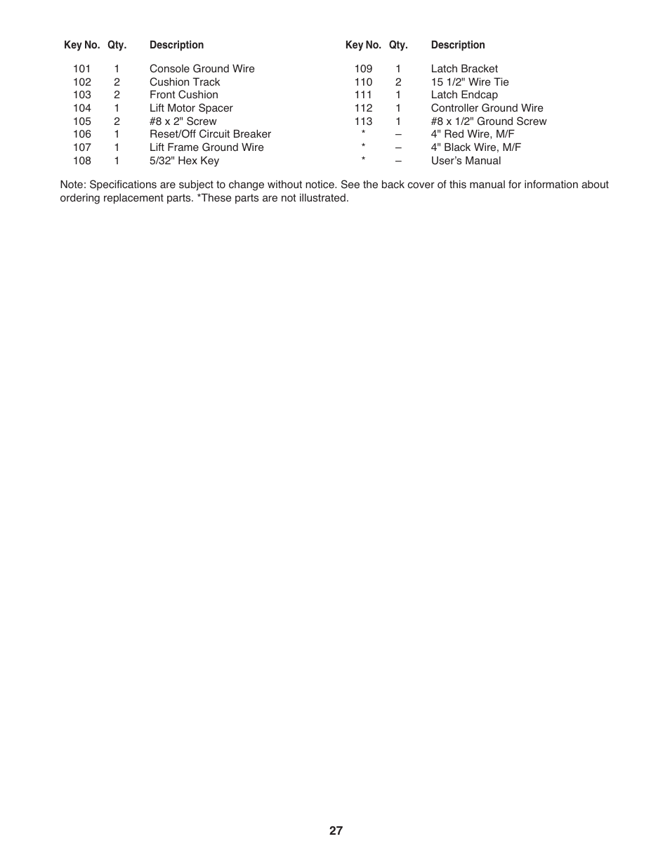 Gold's Gym GGTL90608.0 User Manual | Page 27 / 32