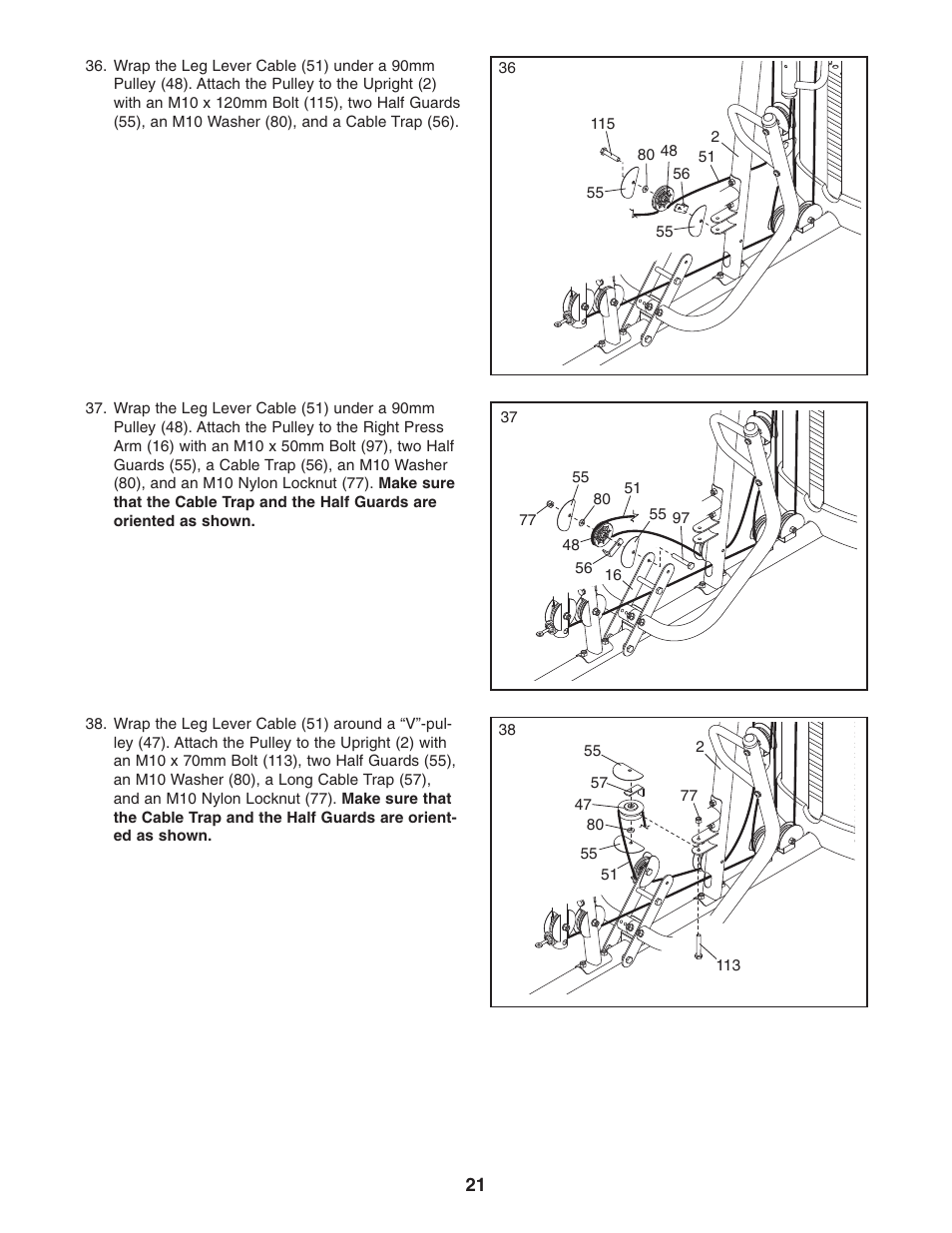 Gold's Gym Platinum GGSY3058.0 User Manual | Page 21 / 36