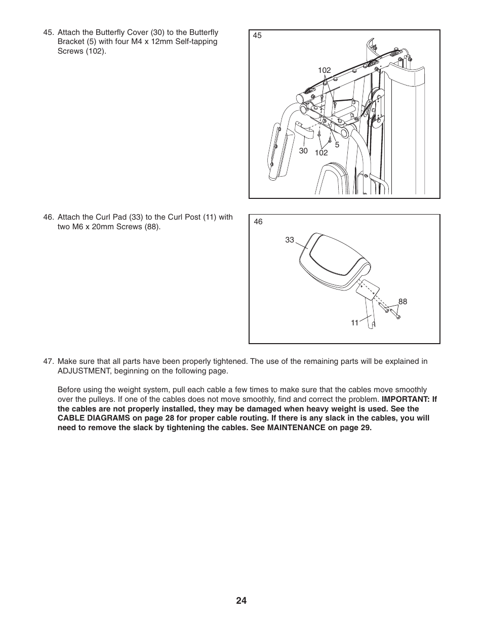 Gold's Gym Platinum GGSY3058.0 User Manual | Page 24 / 36