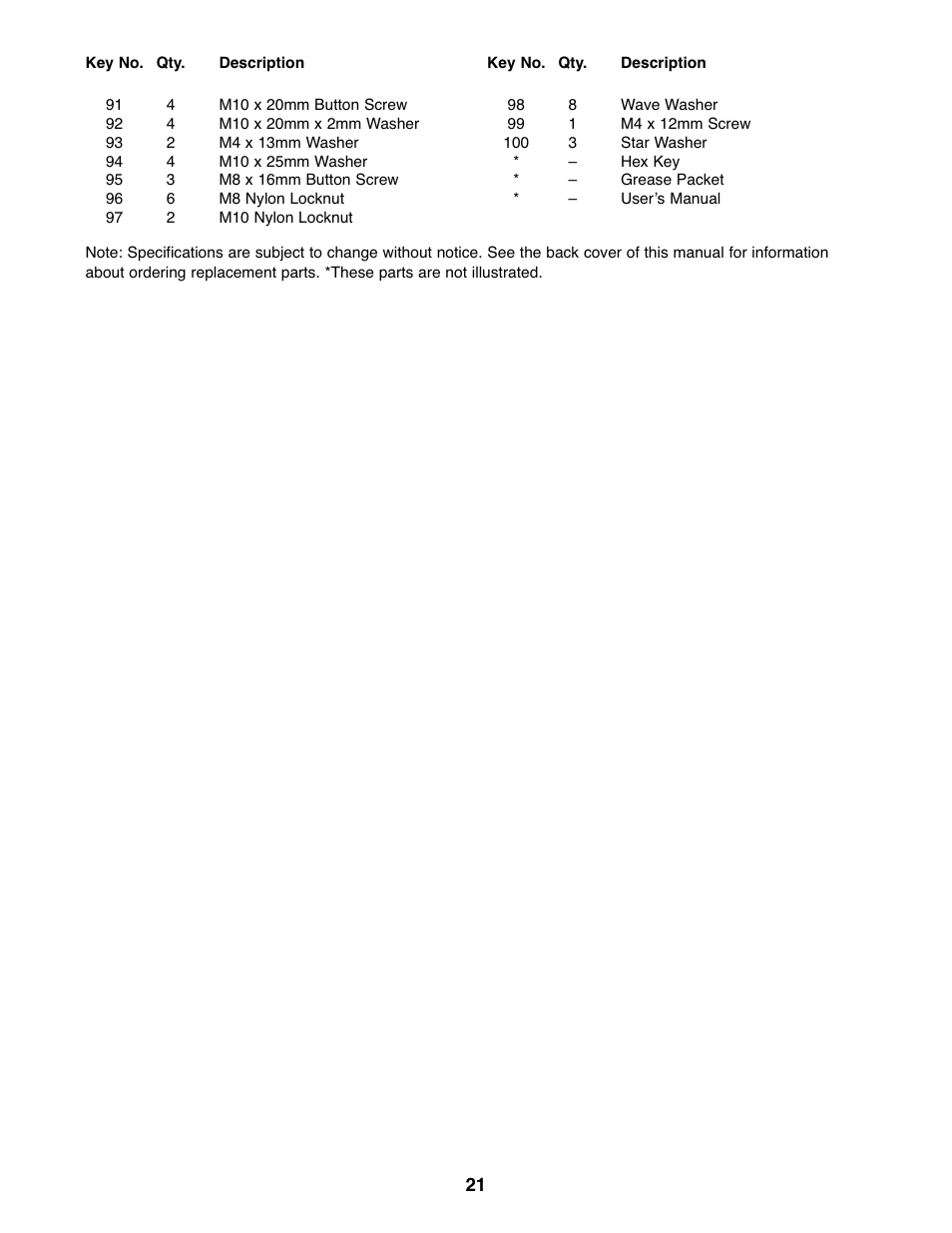 Gold's Gym 510 User Manual | Page 21 / 24