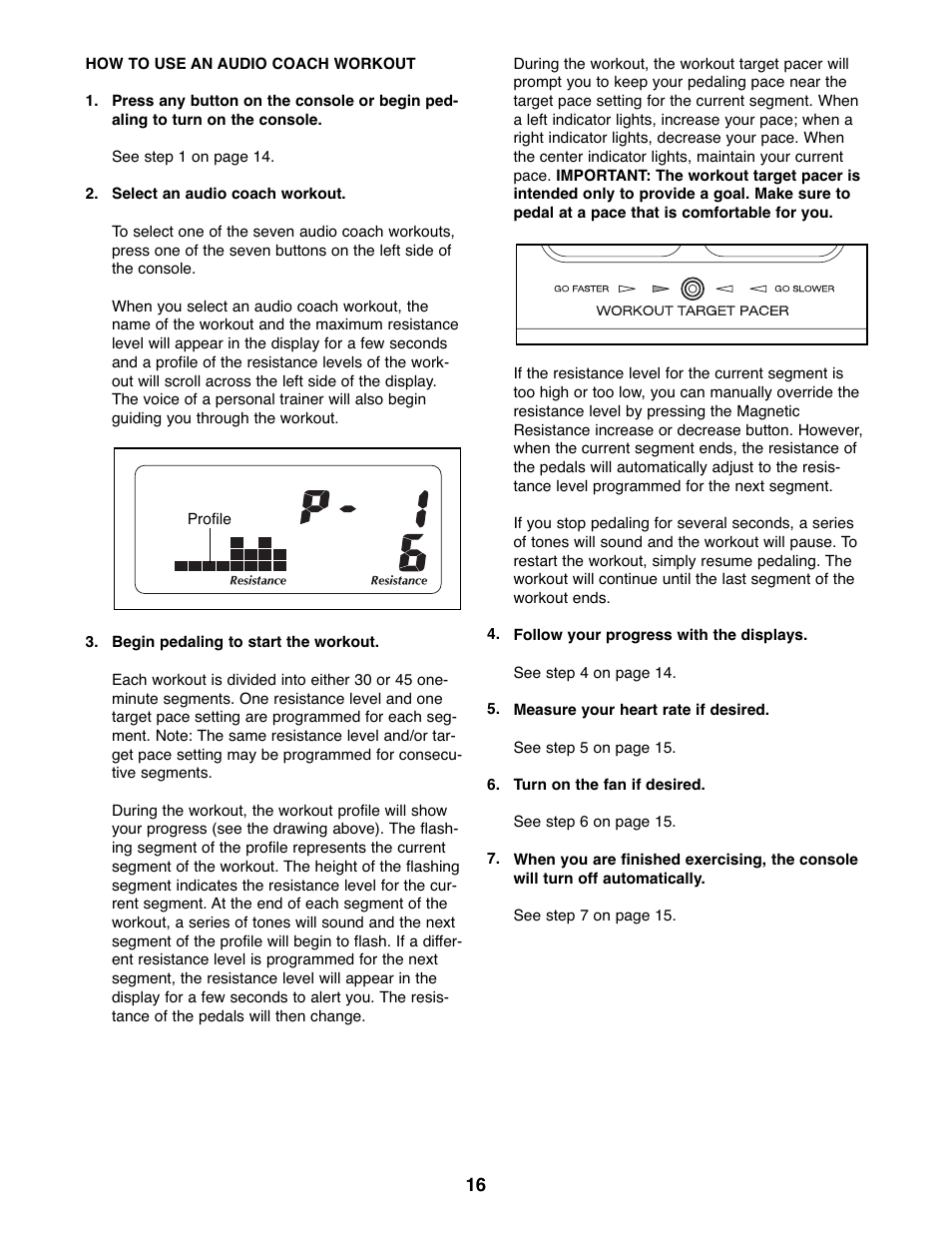 Gold's Gym GGEL60407.1 User Manual | Page 16 / 24