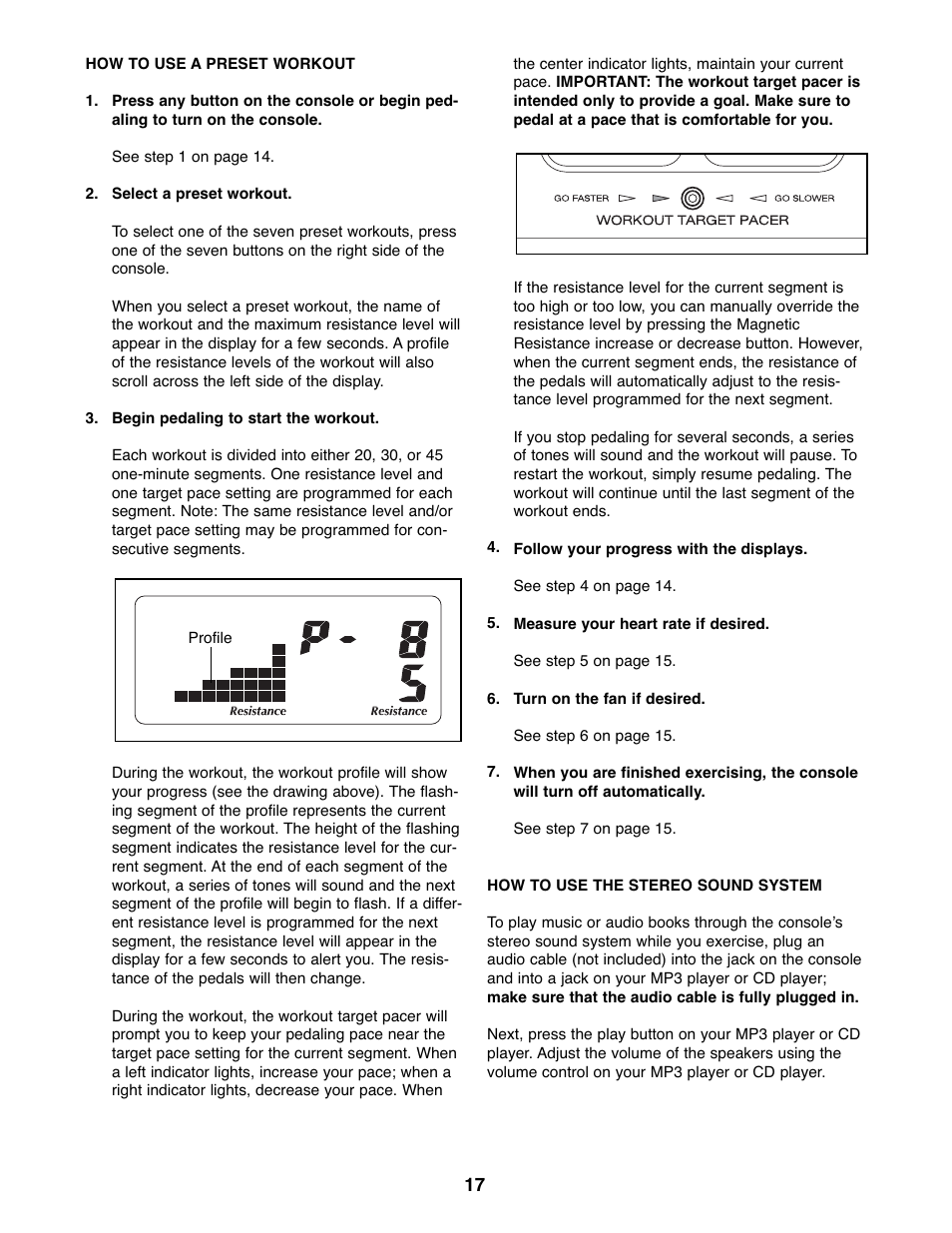 Gold's Gym GGEL60407.1 User Manual | Page 17 / 24