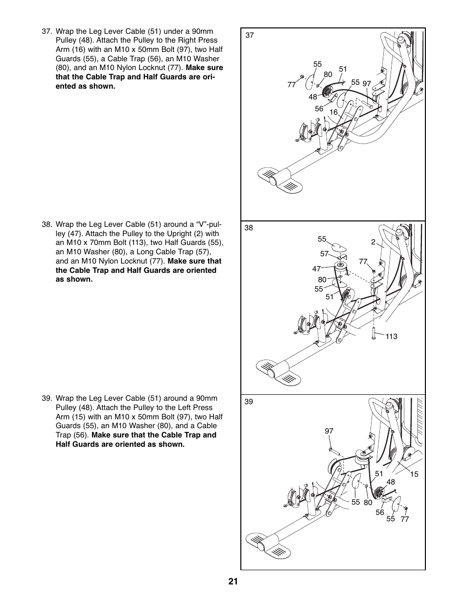 Gold's Gym GGSY3066.1 User Manual | Page 21 / 36