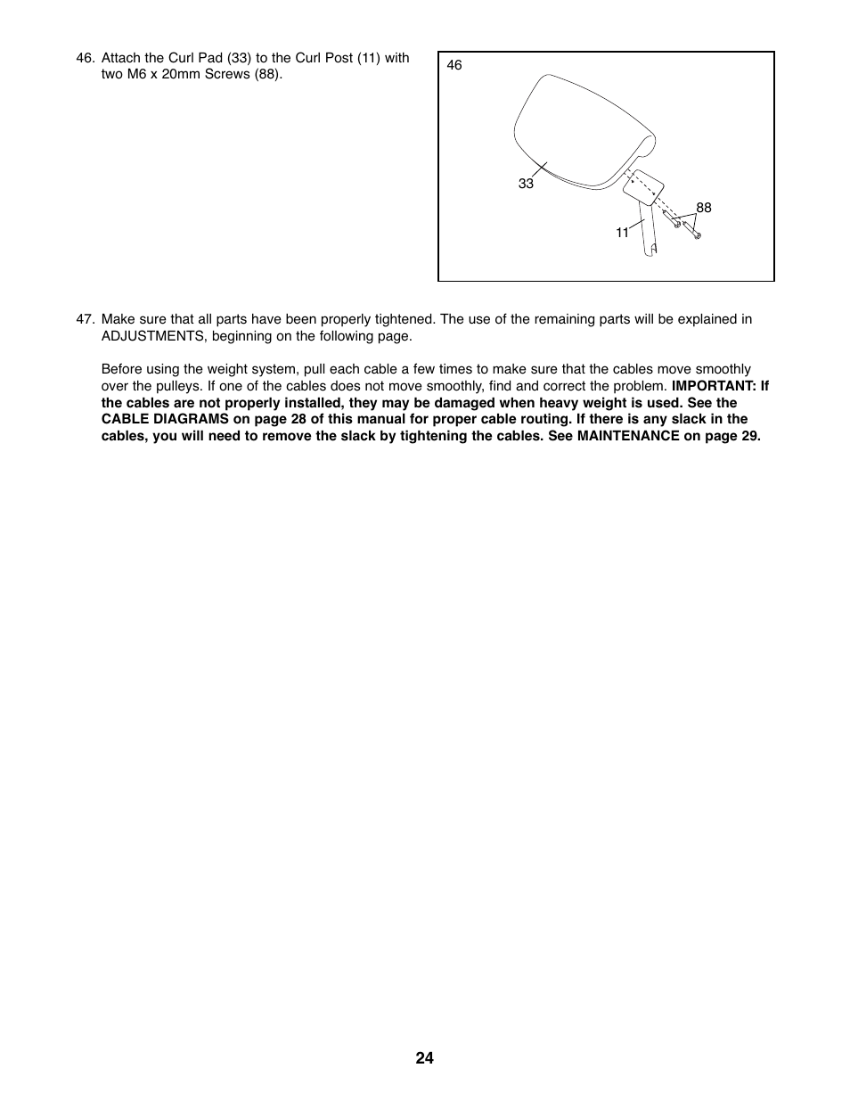 Gold's Gym GGSY3066.1 User Manual | Page 24 / 36