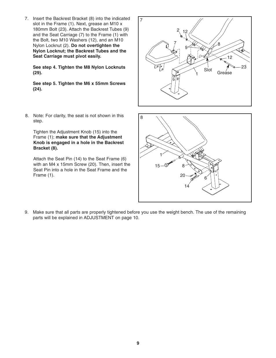 Gold's Gym Platinum GGBE0957.0 User Manual | Page 9 / 16