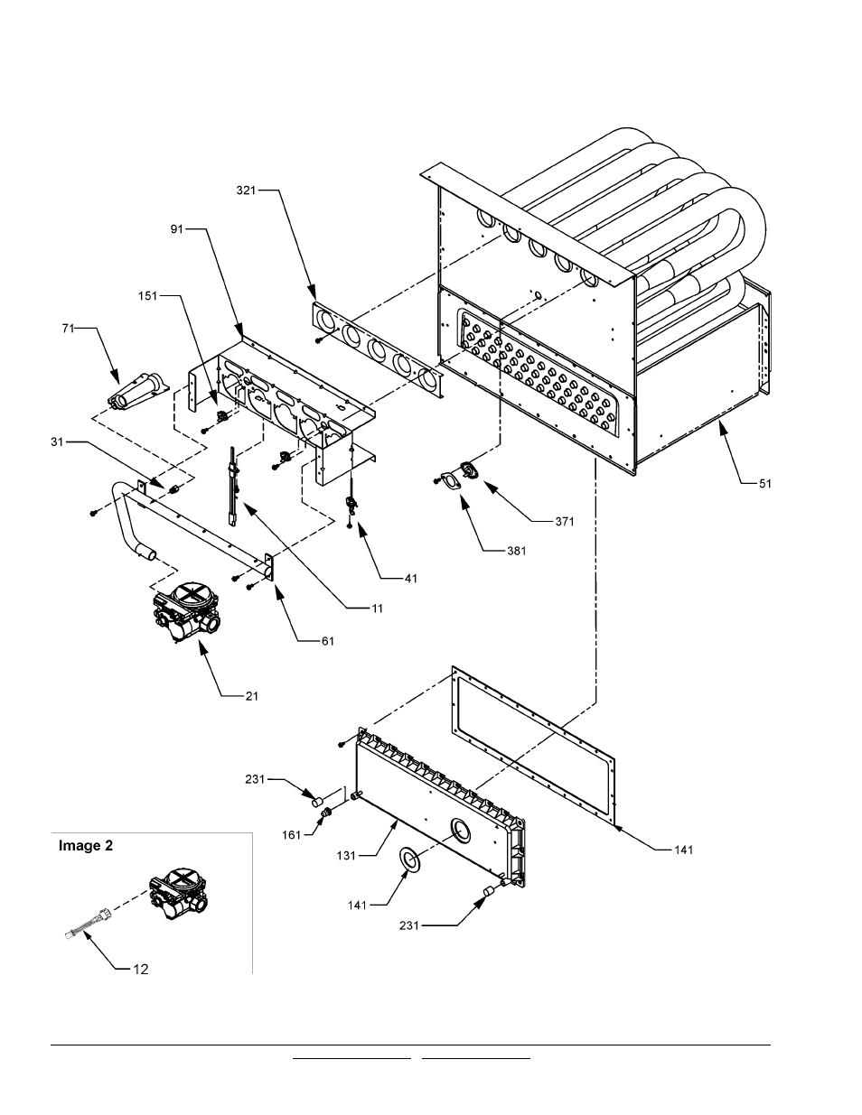 Heat exchanger / manifold / gas valve | Goodman Mfg ACVC950714CXAA User Manual | Page 10 / 12