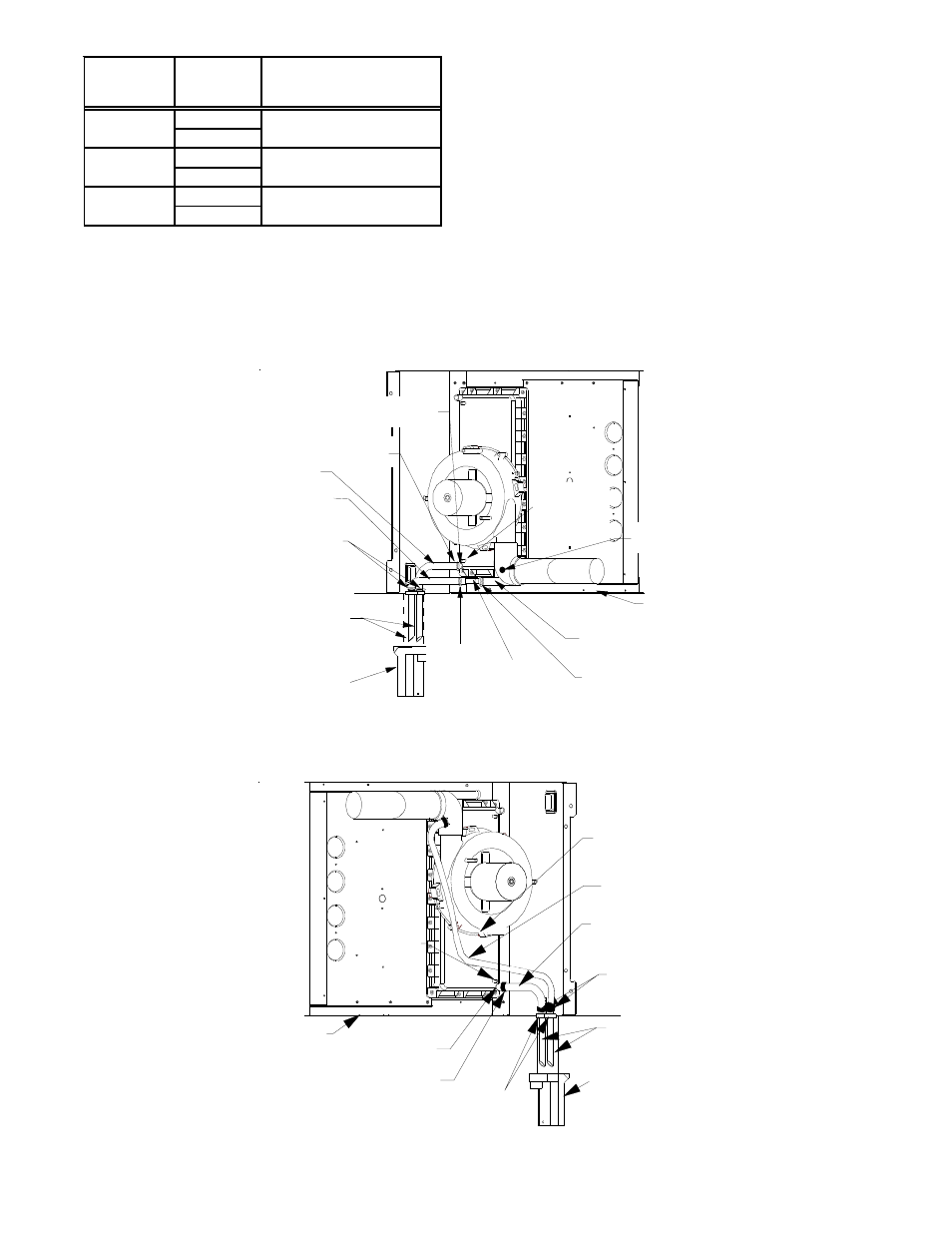 Horizontal connections - right side down, Horizontal connections - left side down | Goodman Mfg GAS-FIRED WARM AIR FURNACE GKS9 User Manual | Page 21 / 40