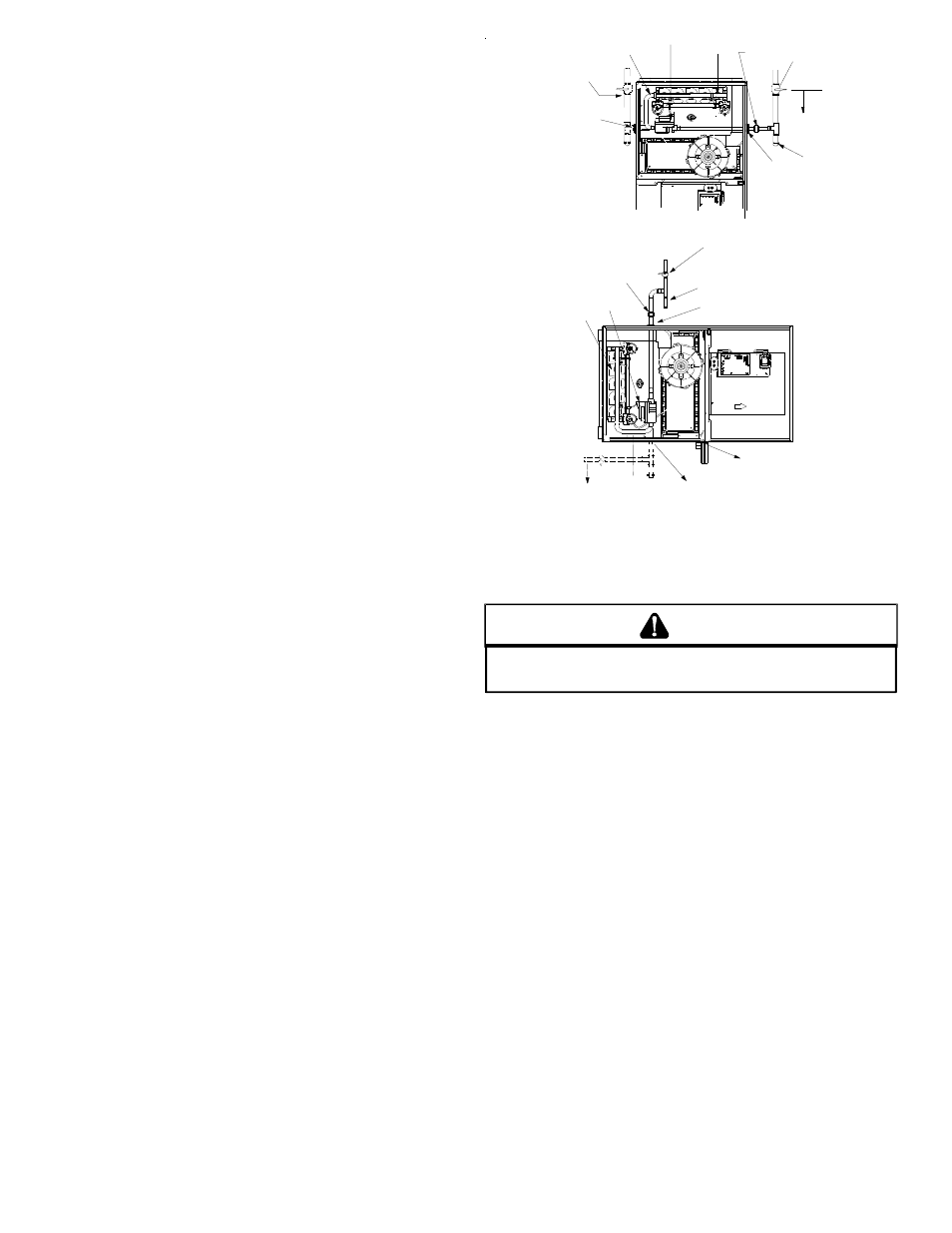 Warning, Gas piping connections, 1 - 90 degree street elbow | 1 - 2-1/2 inch pipe nipple, 1 - 90 degree elbow, Tighten all joints securely, Rigid metallic pipe and fittings | Goodman Mfg GKS9 User Manual | Page 25 / 36