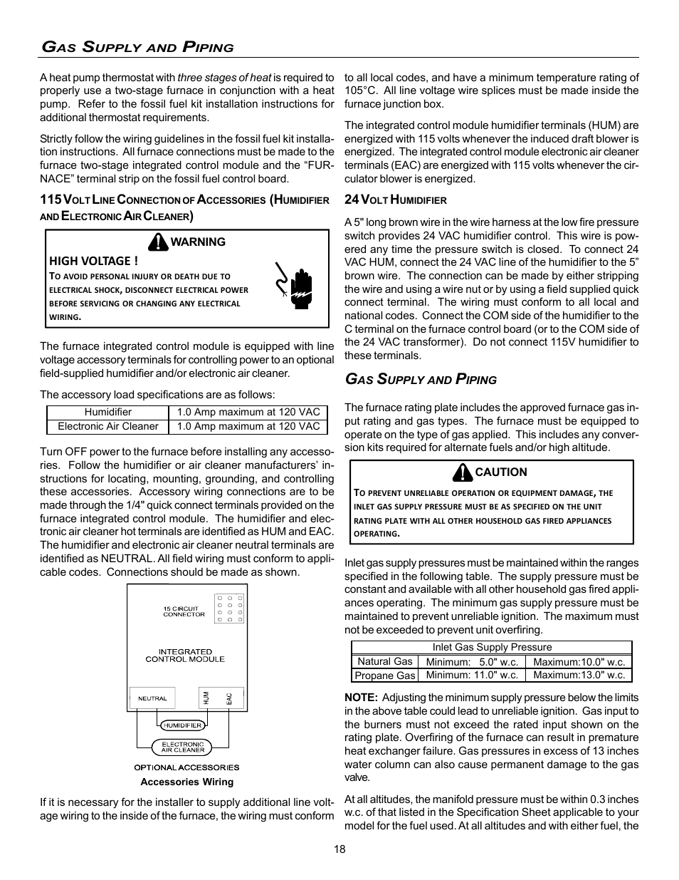 115 v, High voltage, 24 v | Goodman Mfg VC8 User Manual | Page 18 / 48