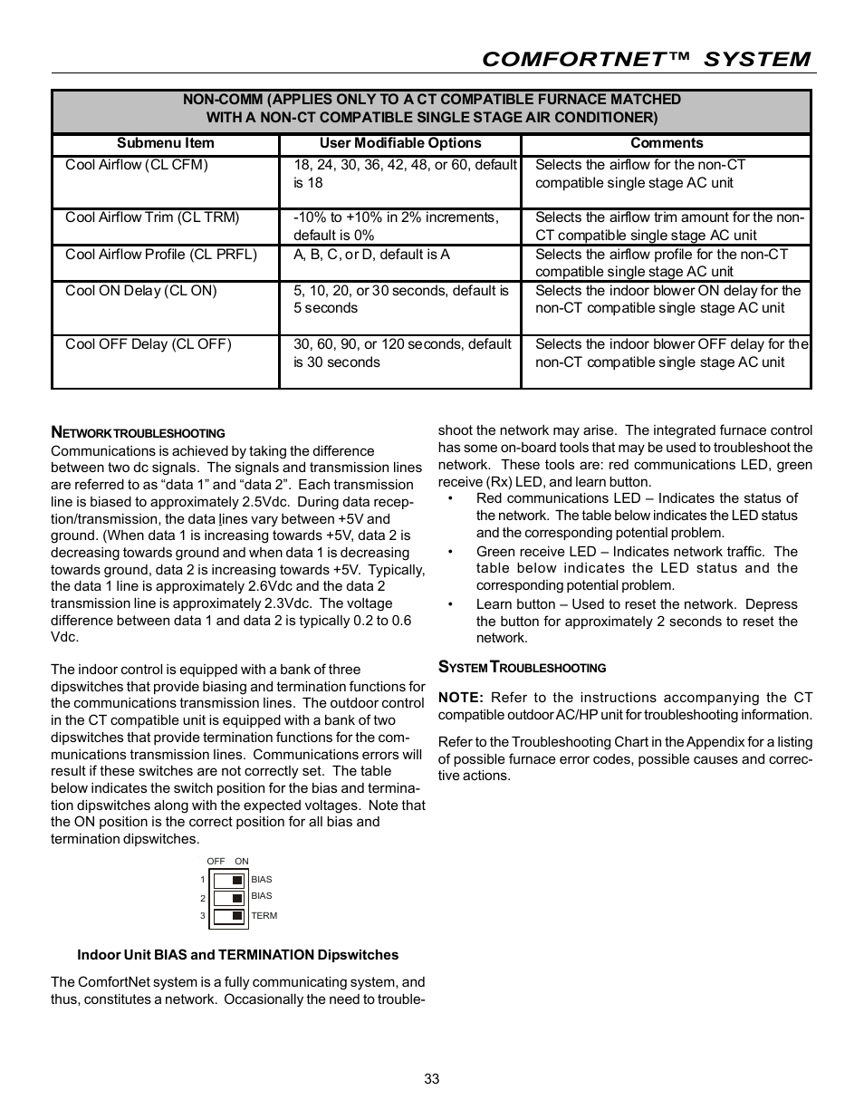 Comfortnet™ system | Goodman Mfg VC8 User Manual | Page 33 / 48