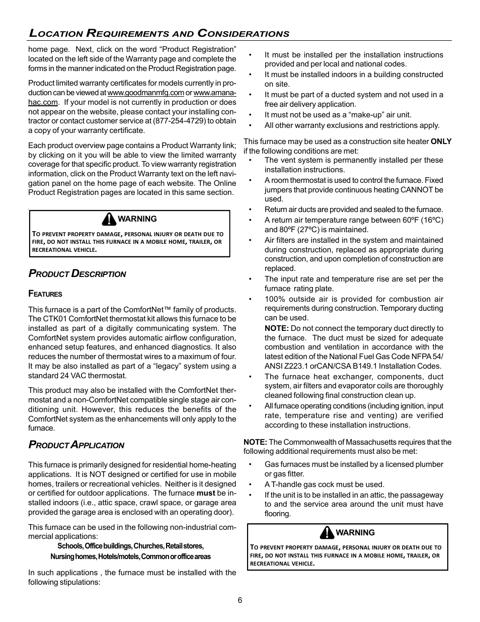 Goodman Mfg VC8 User Manual | Page 6 / 48