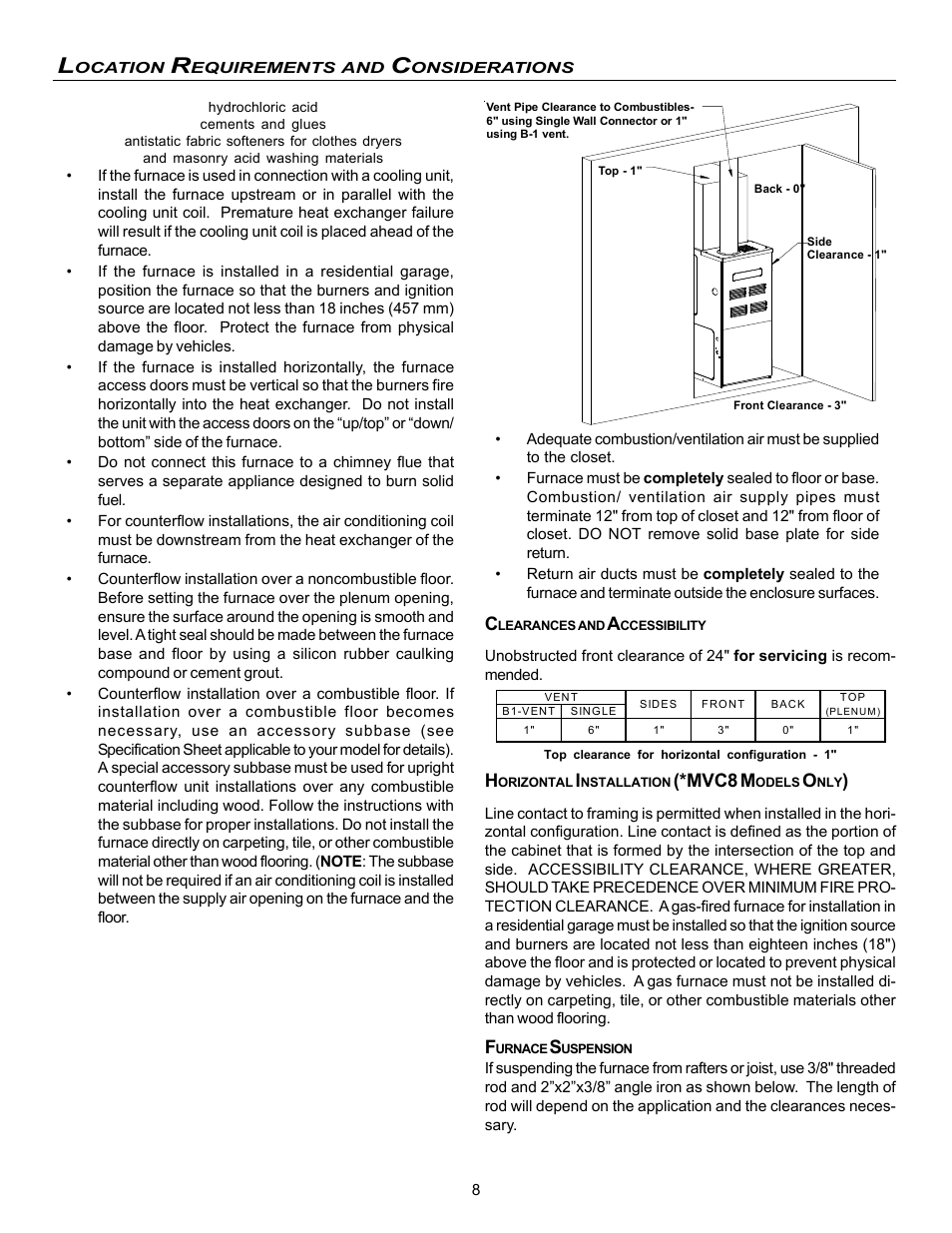 Mvc8 m | Goodman Mfg VC8 User Manual | Page 8 / 48