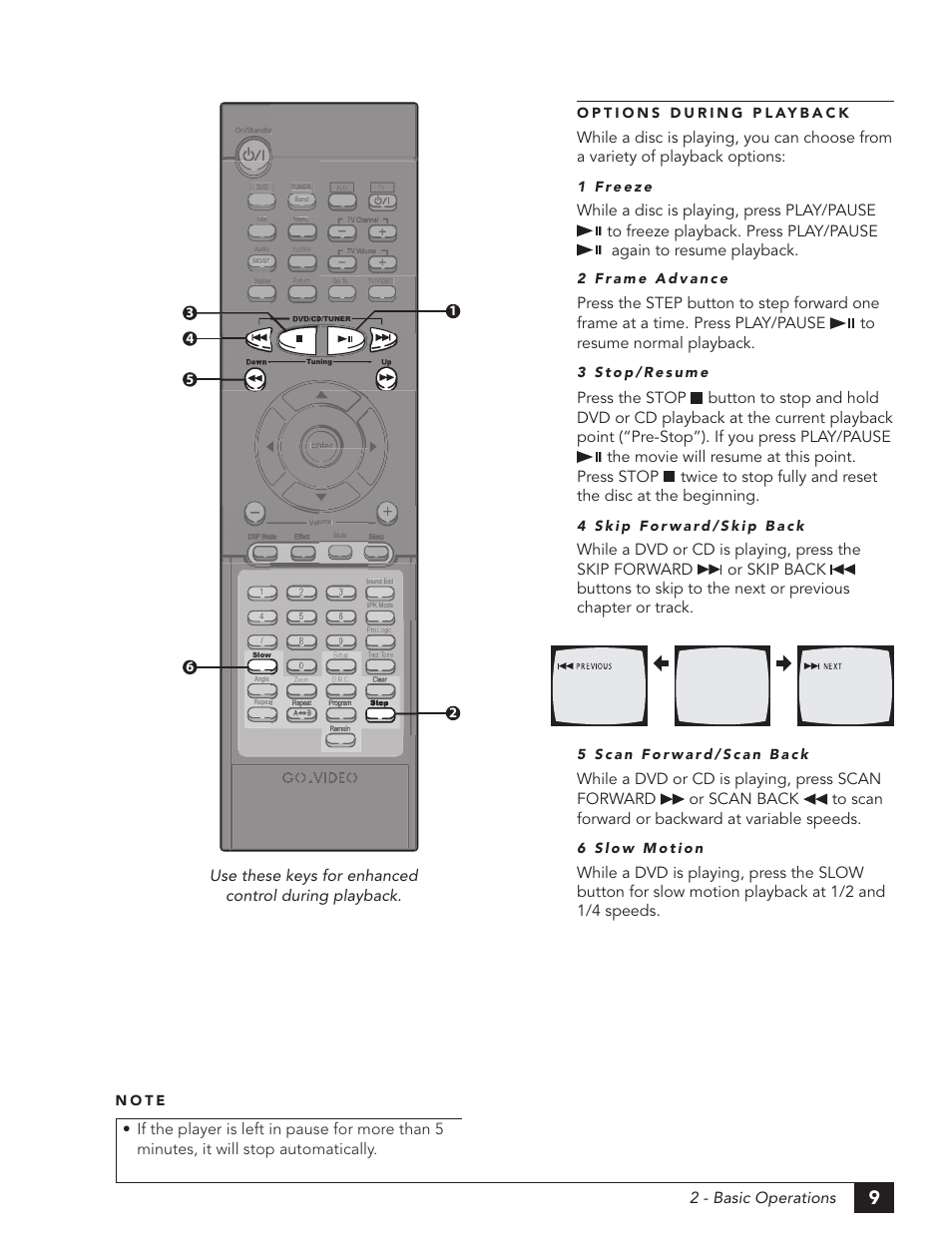 2 - basic operations | GoVideo DHT7100 User Manual | Page 15 / 42