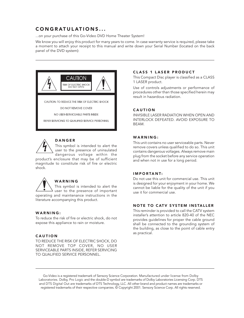 GoVideo DHT7100 User Manual | Page 2 / 42