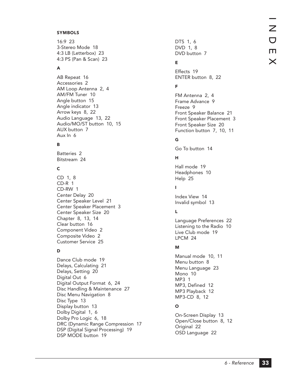 Index | GoVideo DHT7100 User Manual | Page 39 / 42