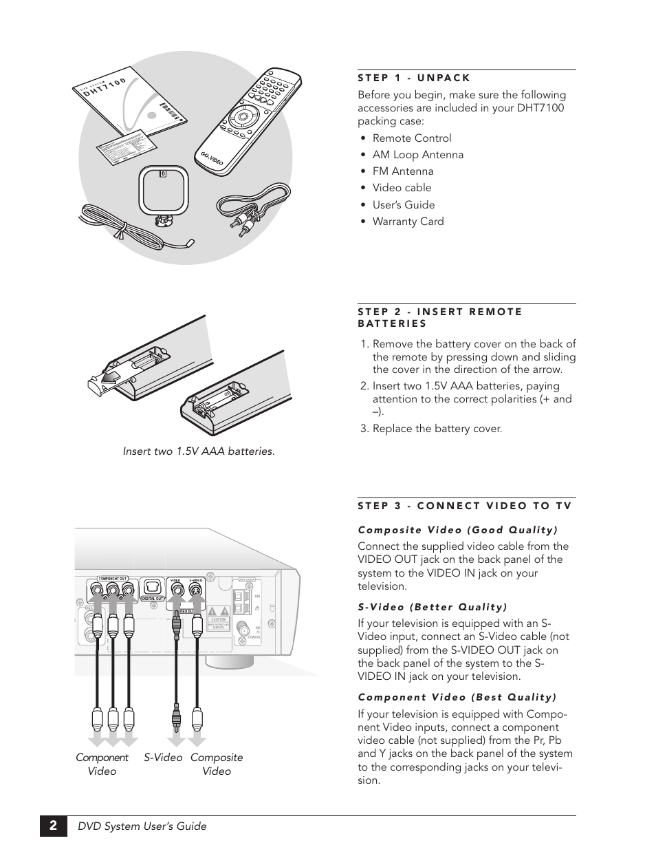 GoVideo DHT7100 User Manual | Page 8 / 42